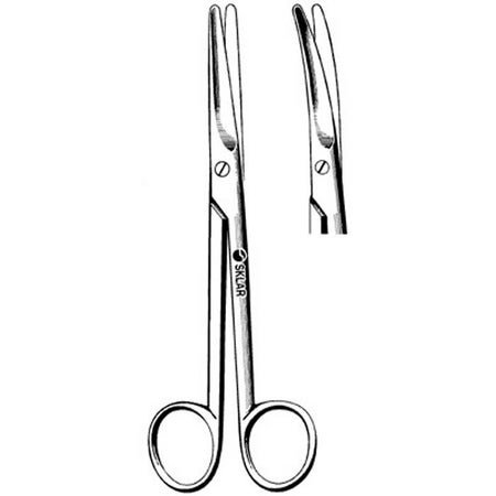 Dissecting Scissors Sklar® Mayo 5-1/2 Inch Length OR / Surgical Grade German Stainless Steel NonSterile Finger Ring Handle Curved Blunt Tip / Blunt Tip