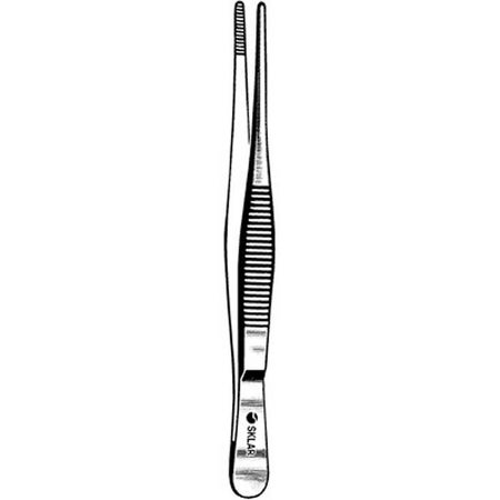 Dressing Forceps Sklar® 6 Inch Length OR / Surgical Grade German Stainless Steel NonSterile NonLocking Thumb Handle Straight Serrated Tips