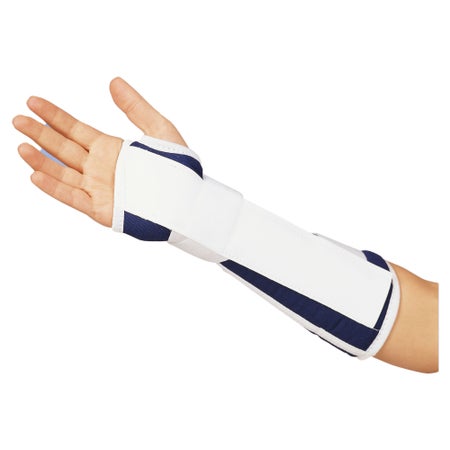 Wrist Brace Canvas / Foam Right Hand Blue Pediatric Size