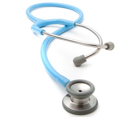Clinician Stethoscope Adscope® 604 Blue 1-Tube 22 Inch Tube Double Sided Chestpiece