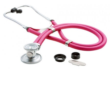 Sprague Stethoscope Adscope® 641 Pink 2-Tube 22 Inch Tube Double Sided Chestpiece
