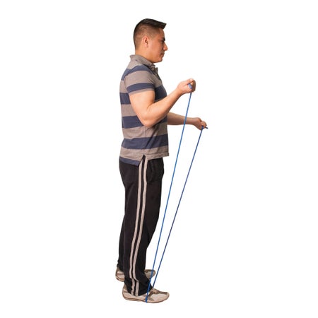 Exercise Resistance Tubing CanDo® Low Powder Blue 100 Foot Length Heavy Resistance