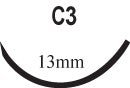 Nonabsorbable Suture with Needle LOOK® Nylon C-3 3/8 Circle Reverse Cutting Needle Size 5-0 Monofilament