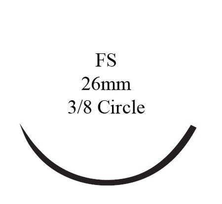 Nonabsorbable Suture with Needle Ethilon™ Nylon FS 3/8 Circle Reverse Cutting Needle Size 2-0 Monofilament