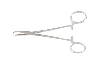 Thoracic Forceps Miltex® Gemini-Mixter 5-1/2 Inch Length OR / Surgical Grade German Stainless Steel NonSterile Locking Finger Ring Handle Full Curved Delicate, Serrated Tips