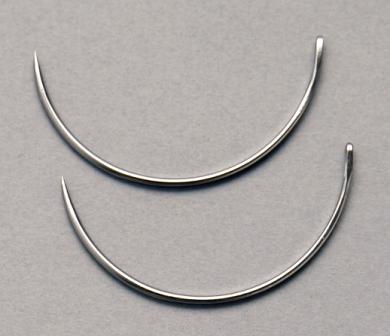 Taper Point Suture Needle Richard-Allan® 1.102 Inch Length Improved Mayo Catgut Type Size 5 Needle Single Use
