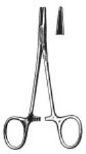 Needle Holder Brown 6-3/4 Inch Length Serrated Jaws Finger Ring Handle