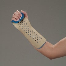 Colles' Wrist Splint Padded Aluminum / Foam Left Hand Beige / Blue Medium