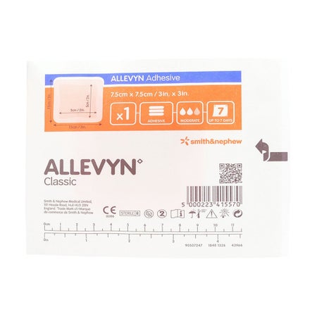 Foam Dressing Allevyn Adhesive 3 X 3 Inch With Border Film Backing Adhesive Square Sterile
