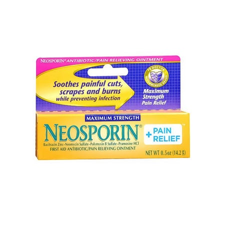 First Aid Antibiotic with Pain Relief Neomycin Sulfate / Polymyxin B Sulfate / Pramoxine HCl Neosporin® + Pain Relief Maximum Strength Cream 0.5 oz. Tube