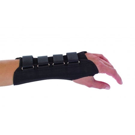 Wrist Support ProCare® Aluminum / Cotton / Flannel / Suede Right Hand Black X-Small