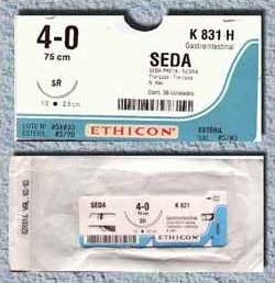 Nonabsorbable Suture with Needle Perma-Hand™ Silk SH 1/2 Circle Taper Point Needle Size 4-0 Braided