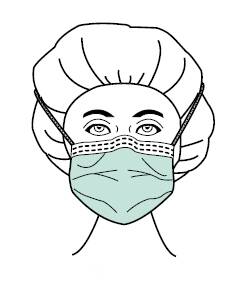 Surgical Mask Precept® Sensitive Skin Plus ASTM Level 1 Tie Closure One Size Fits Most