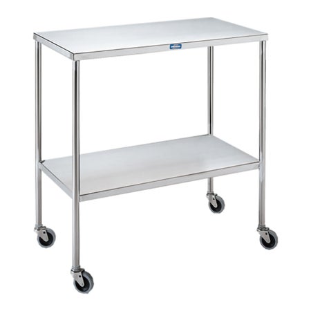 Utility Cart Stainless Steel Frame 20 X 36 X 34 Inch Silver