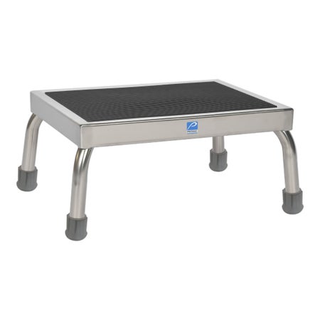 Step Stool 1 Step Stainless Steel Frame 8-1/4 Inch Step Height