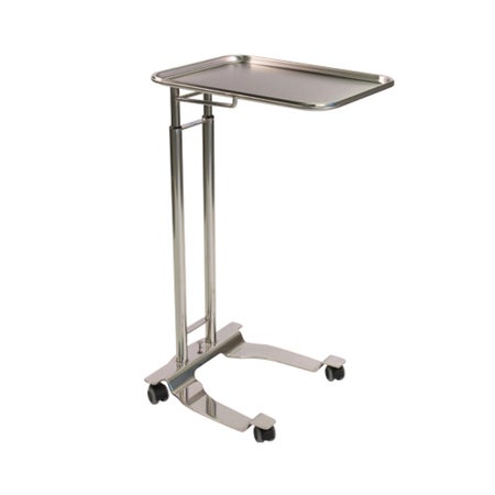 Mayo Instrument Stand Pedigo® Foot Operated Double Post U-Shaped Base Medium Tray