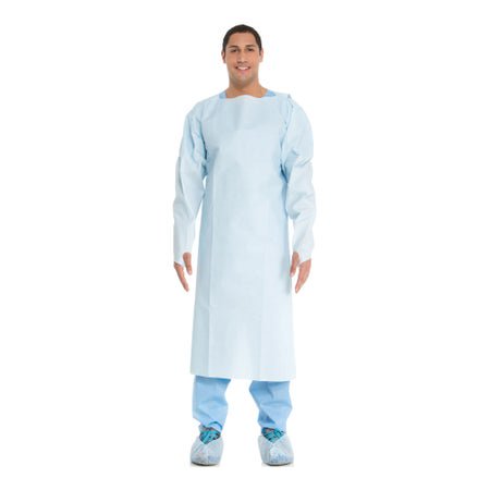 Protective Procedure Gown 2X-Large Blue NonSterile Not Rated Disposable