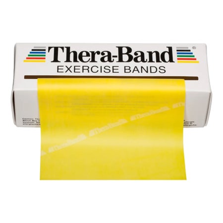 Exercise Resistance Band TheraBand® Yellow 6 Inch X 6 Yard Light Resistance