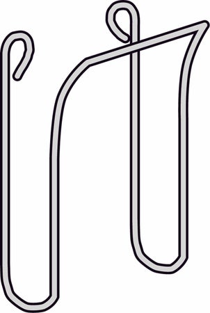 Wall Clip 2-7D8 X 4 X 2 Inch, Stainless Steel Inflation System