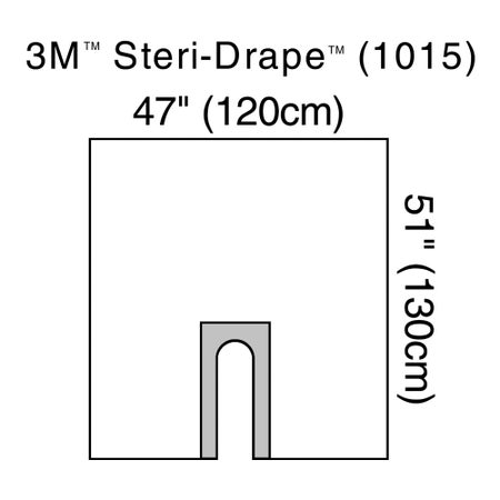 Orthopedic Drape 3M™ Steri-Drape™ U-Drape 47 W X 51 L Inch NonSterile