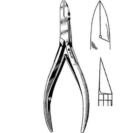 Littauer Cutting Forcep Convex Jaw 4 Inch Length Stainless Steel