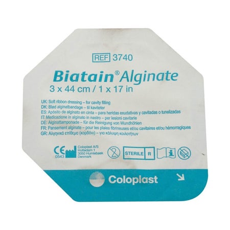 Alginate Dressing Biatain® Calcium Alginate / CMC (carboxymethylcelluylose) 17-1/2 Inch Length Rope