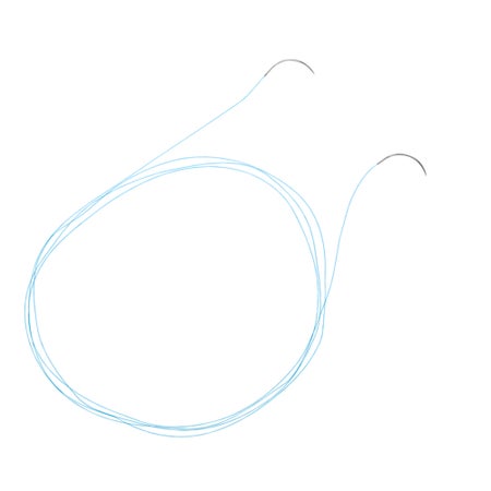 Nonabsorbable Suture with Needle Surgipro™ Polypropylene C-12 3/8 Circle Reverse Cutting Needle Size 4-0 Monofilament