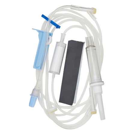 IV Pump Set Interlink® Pump 2 Ports 10 Drops / mL Drip Rate 0.2 Micron Filter 105 Inch Tubing Solution