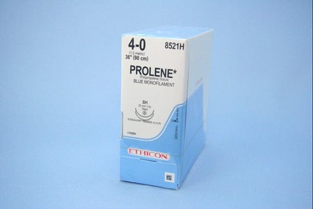Nonabsorbable Suture with Needle Prolene™ Polypropylene SH 1/2 Circle Taper Point Needle Size 4-0 Monofilament