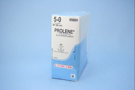 Nonabsorbable Suture with Needle Prolene™ Polypropylene BB 3/8 Circle Taper Point Needle Size 5-0 Monofilament