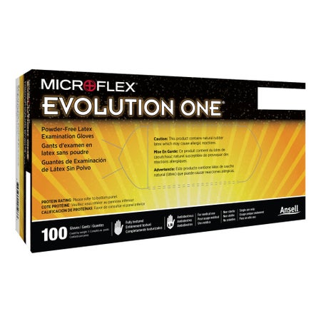 Exam Glove Evolution One® X-Large 100 per Box NonSterile Latex Standard Cuff Length Fully Textured White Not Rated