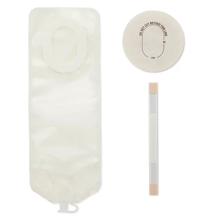 Ostomy Pouch Pouchkins™ Newborn One-Piece System 6 Inch Length Flat, Trim To Fit 7/8 to 1-3/8 Inch Stoma Drainable