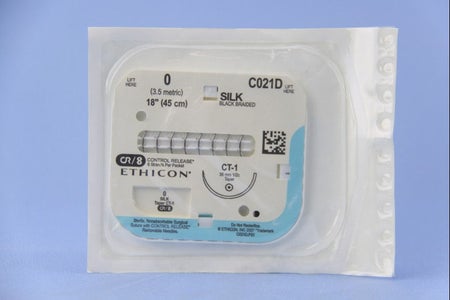 Nonabsorbable Suture with Needle Perma-Hand™ Silk CT-1 1/2 Circle Taper Point Needle Size 0 Braided