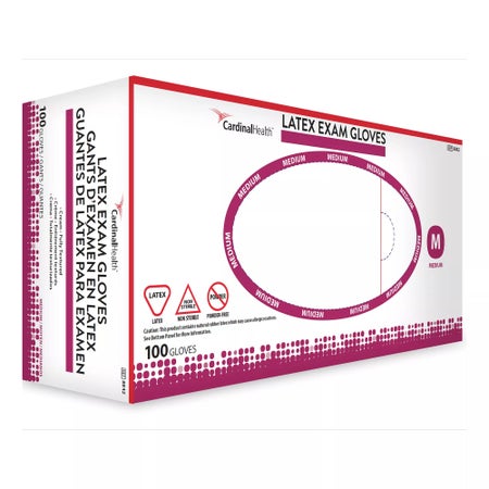 Exam Glove Positive Touch® Large 100 per Box NonSterile Latex Standard Cuff Length Fully Textured Ivory Not Rated