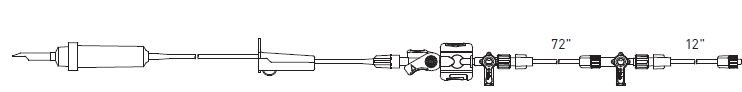 Pressure Monitoring Kit Logical® 84 Inch L, Single Line