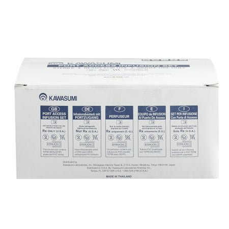 Huber Infusion Set Kawasumi 22 Gauge 1 Inch 11 Inch Tubing Y-Site Port