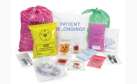 Specimen Transport Bag with Document Pouch Economy 6 X 9 Inch Zip Closure Biohazard Symbol NonSterile