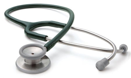 Clinician Stethoscope Adscope® 603 Dark Green 1-Tube 22 Inch Tube Double Sided Chestpiece