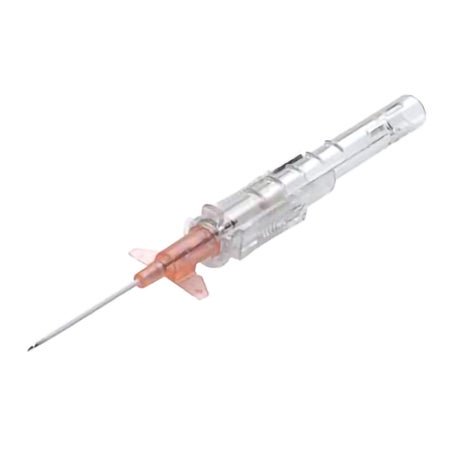 Peripheral IV Catheter Protectiv®-W 20 Gauge 1-1/4 Inch FEP Polymer Winged Hub Non Blood Control Sliding Safety
