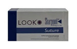 Absorbable Suture with Needle PolySyn™ Polyglycolic Acid C-17 3/8 Circle Reverse Cutting Needle Size 4-0 Braided