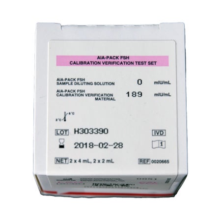 Calibration Verification / Linearity Set AIA-Pack® Follicle Stimulating Hormone (FSH) 2 X 4 mL SDS, 2 X 2 mL CVM