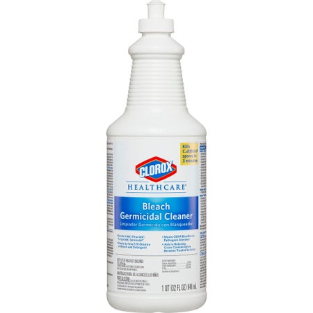 Surface Disinfectant Cleaner Clorox Healthcare® Bleach Germicidal Manual Squeeze Liquid 32 oz. Bottle Fruity Floral Bleach Scent NonSterile