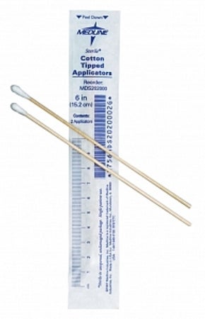 Swabstick Cotton Tip Wood Shaft 3 Inch Length NonSterile 10 per Pack