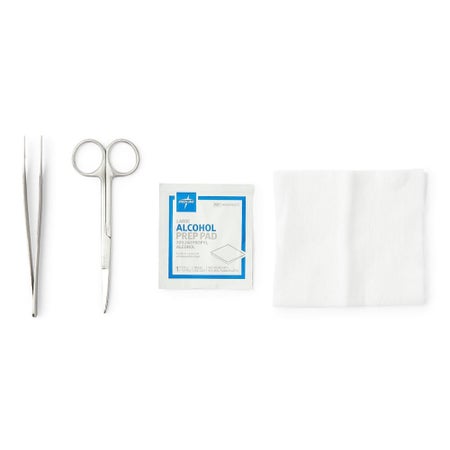 Suture Removal Kit Medline Scissor Style Handle Straight Jaw Type Sterile Single Use