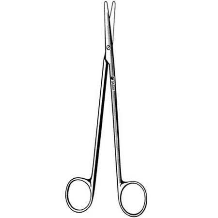 Dissecting Scissors Sklar® Metzenbaum-Nelson 8 Inch Length OR / Surgical Grade German Stainless Steel NonSterile Finger Ring Handle Straight Blunt Tip / Blunt Tip