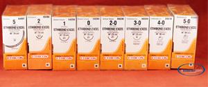 Nonabsorbable Suture with Needle Ethibond Excel® Polyester FS-1 3/8 Circle Reverse Cutting Needle Size 3-0 Braided