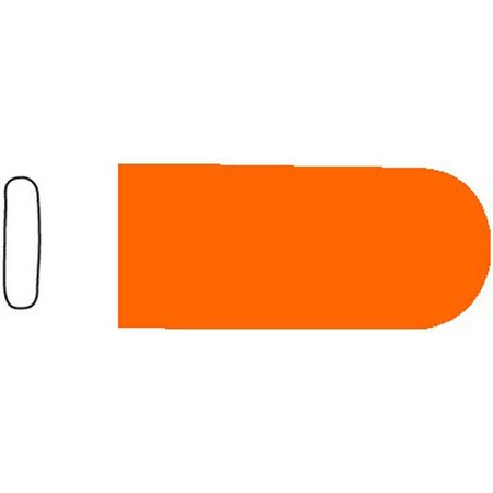 Instrument Tip Protector SklarTip™ 1/16 X 3/8 X 1 Inch, 10 X 3 mm, Orange, Non-Vented