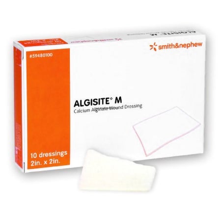 Alginate Dressing AlgiSite M Calcium Alginate 2 X 2 Inch Square