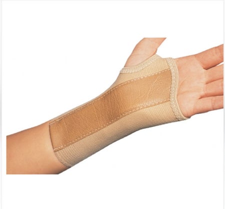 Wrist Brace ProCare® Low Profile / Contoured / Wraparound Aluminum / Cotton / Elastic Right Hand Beige X-Small