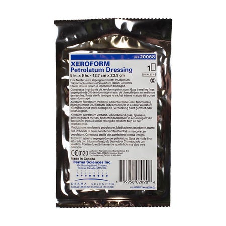 Xeroform Petrolatum Impregnated Dressing Xeroform™ Rectangle 5 X 9 Inch Sterile